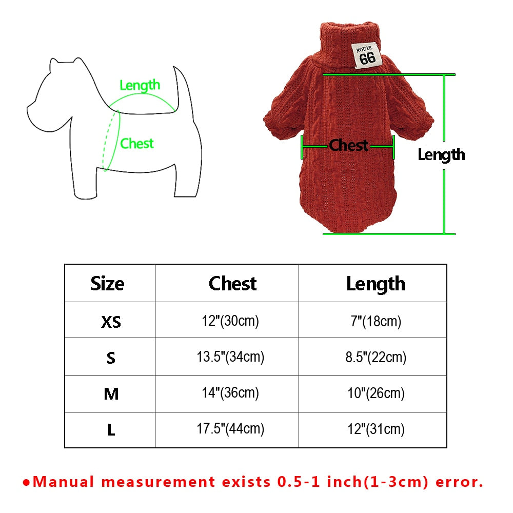 Pet Turtleneck Soft Knitwear