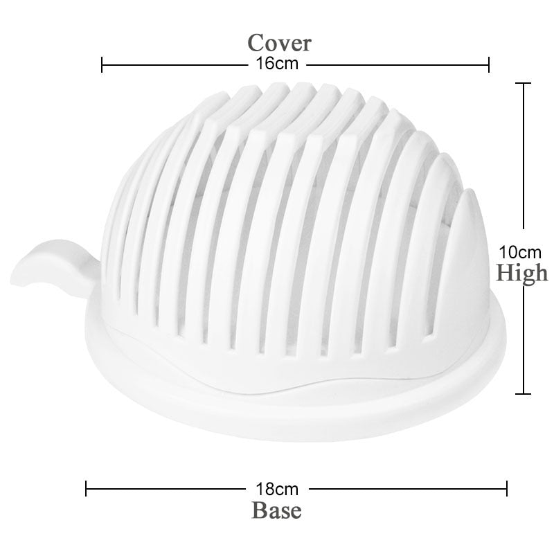 Ingenious Salad Cutter Strainer Bowl