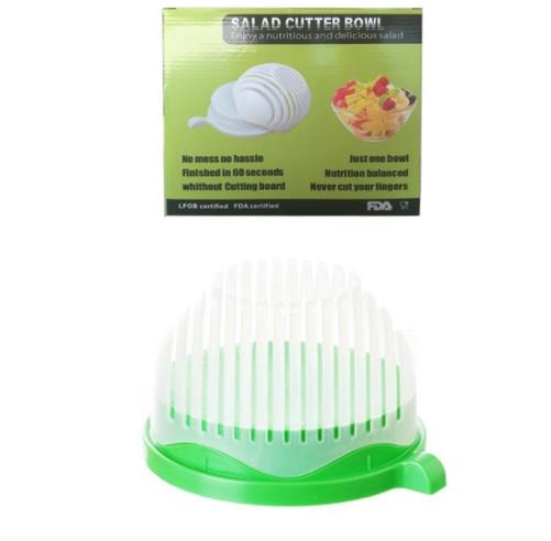 Ingenious Salad Cutter Strainer Bowl