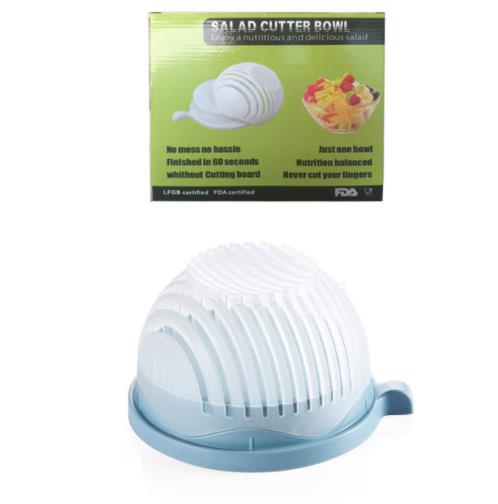 Ingenious Salad Cutter Strainer Bowl