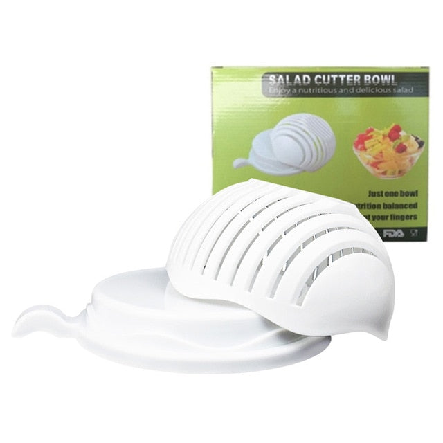 Ingenious Salad Cutter Strainer Bowl