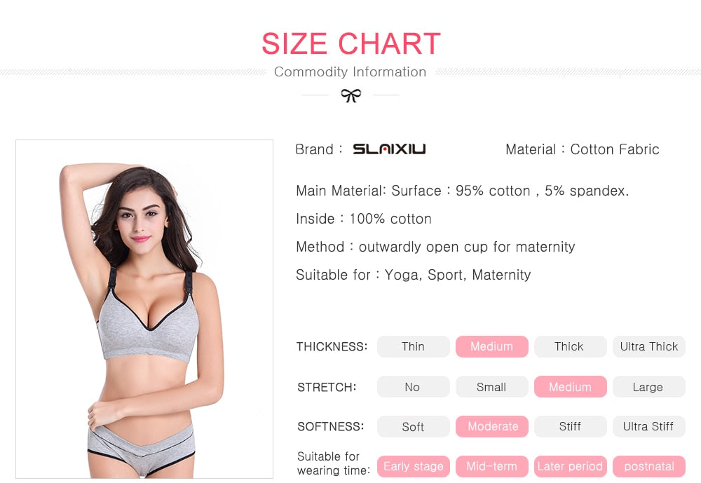Cotton Maternity Nursing Bras with Brief set