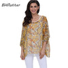 Image of Plus Size Floral Print Chiffon Wearover Blouse