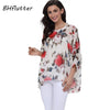 Image of Plus Size Floral Print Chiffon Wearover Blouse