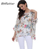 Image of Plus Size Floral Print Chiffon Wearover Blouse