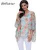 Image of Plus Size Floral Print Chiffon Wearover Blouse