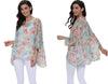 Image of Plus Size Floral Print Chiffon Wearover Blouse