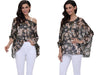 Image of Plus Size Floral Print Chiffon Wearover Blouse