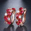 Image of Luxury Rose Gold Color Cubic Zircon Ear Studs