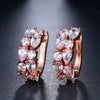 Image of Luxury Rose Gold Color Cubic Zircon Ear Studs