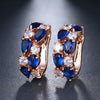 Image of Luxury Rose Gold Color Cubic Zircon Ear Studs