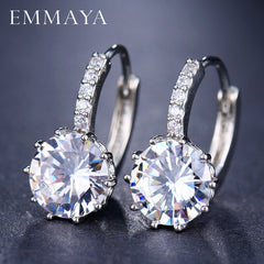 Fashion 10 Colors AAA Cubic Zirconia Element Stud Earrings For Women