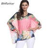 Image of Plus Size Floral Print Chiffon Wearover Blouse