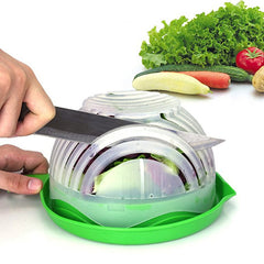 Ingenious Salad Cutter Strainer Bowl