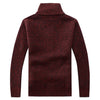 Image of Autumn Winter Men's Faux Fur Wool Zipper Sweater Coat