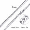 Image of Men's Miami Cuban Stainless Steel Link Chain Necklace in Gold or Silver Tone