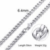 Image of Men's Miami Cuban Stainless Steel Link Chain Necklace in Gold or Silver Tone