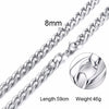 Image of Men's Miami Cuban Stainless Steel Link Chain Necklace in Gold or Silver Tone