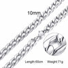 Image of Men's Miami Cuban Stainless Steel Link Chain Necklace in Gold or Silver Tone