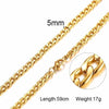 Image of Men's Miami Cuban Stainless Steel Link Chain Necklace in Gold or Silver Tone