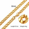 Image of Men's Miami Cuban Stainless Steel Link Chain Necklace in Gold or Silver Tone