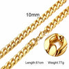 Image of Men's Miami Cuban Stainless Steel Link Chain Necklace in Gold or Silver Tone