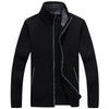 Image of Autumn Winter Men's Faux Fur Wool Zipper Sweater Coat