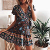 Image of Bohemian Spring Summer 2019 ruffle sleeve mini dress