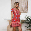 Image of Bohemian Spring Summer 2019 ruffle sleeve mini dress