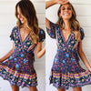 Image of Bohemian Spring Summer 2019 ruffle sleeve mini dress